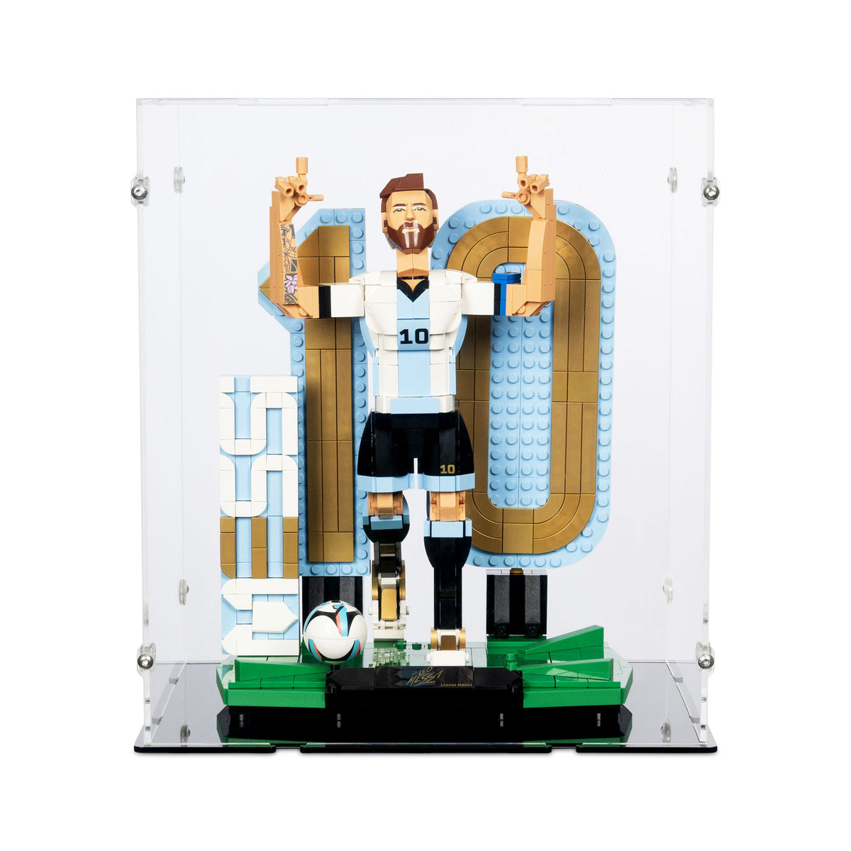 Lionel Messi Football Legend Display Case for LEGO 43015