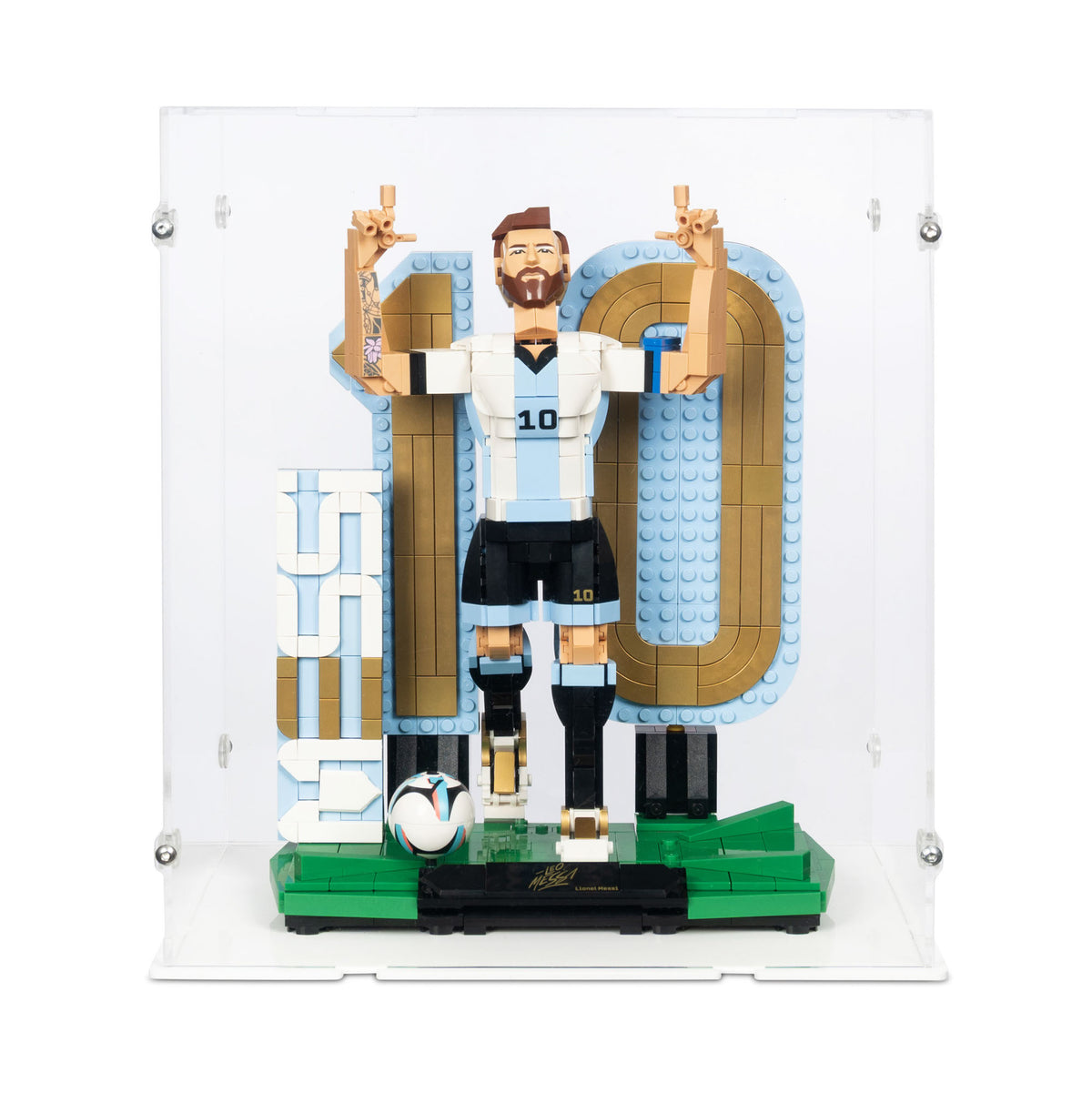 Lionel Messi Football Legend Display Case for LEGO 43015