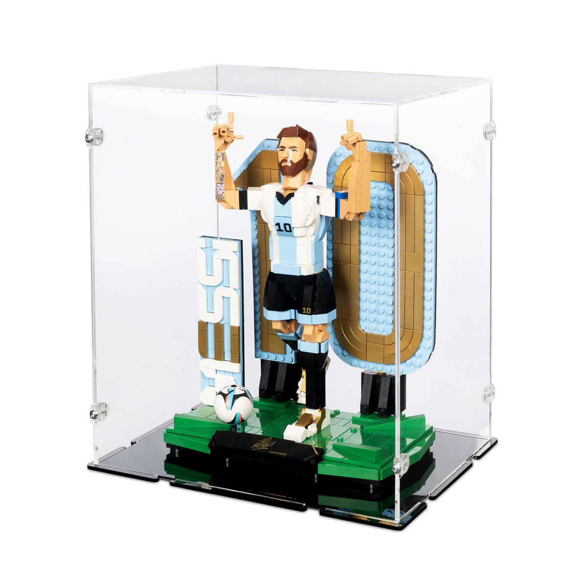 Lionel Messi Football Legend Display Case for LEGO 43015