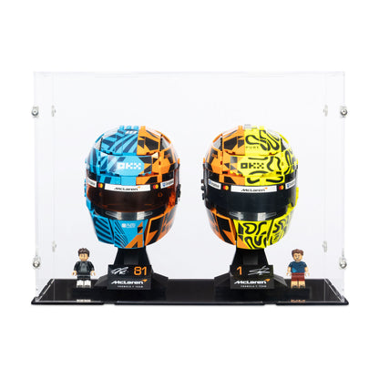 2x LEGO F1 Helmets Display Case