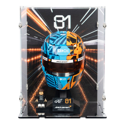 McLaren Mastercard F1 Team Oscar Piastri Helmet Display Case for LEGO 43017