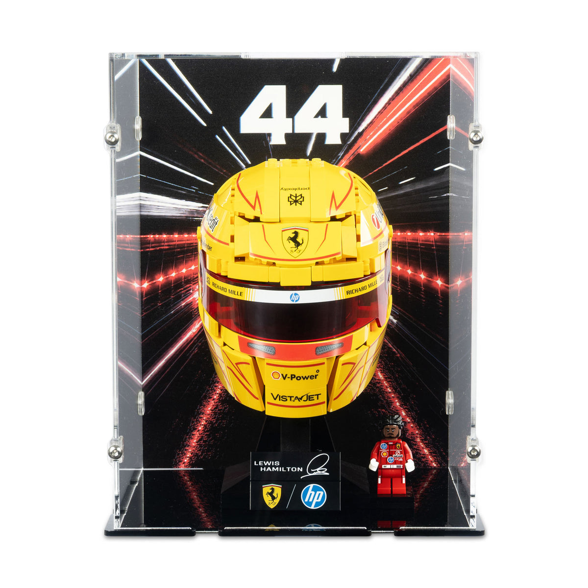 Scuderia Ferrari HP Lewis Hamilton Helmet Display Case for LEGO 43022