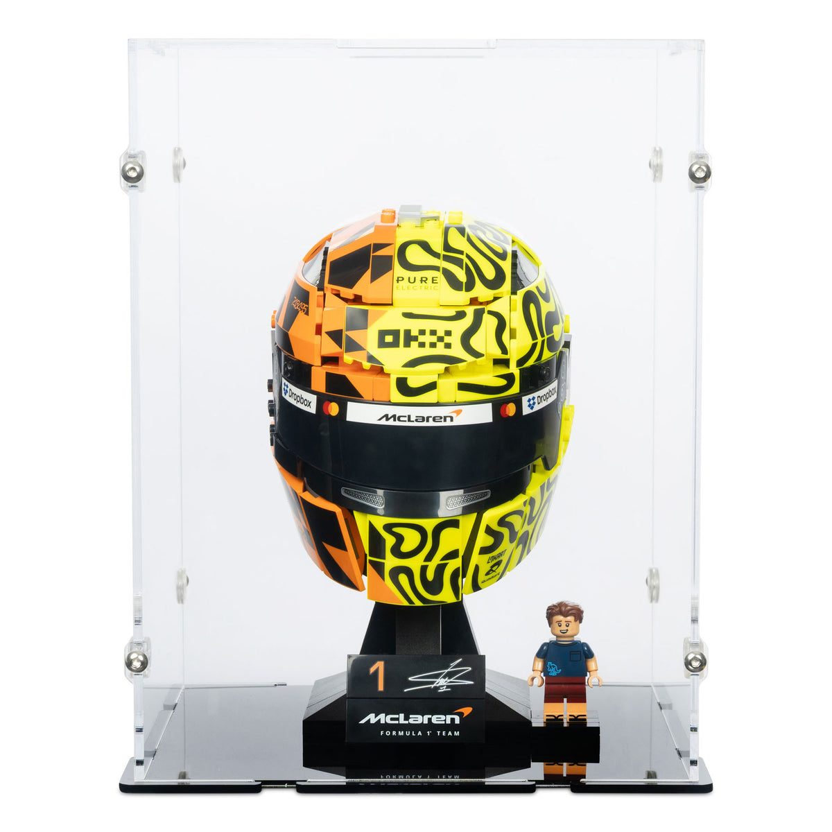 McLaren Mastercard F1 Team Lando Norris Helmet Display Case for LEGO 43023