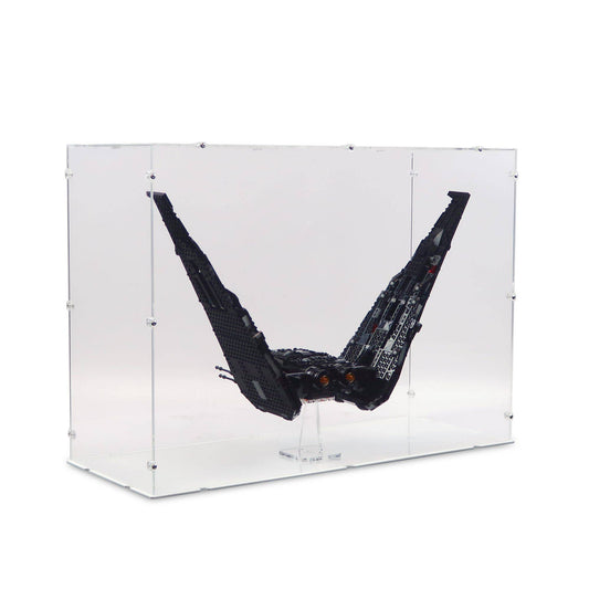 Kylo Ren's Shuttle Display Case & Stand for LEGO 75256