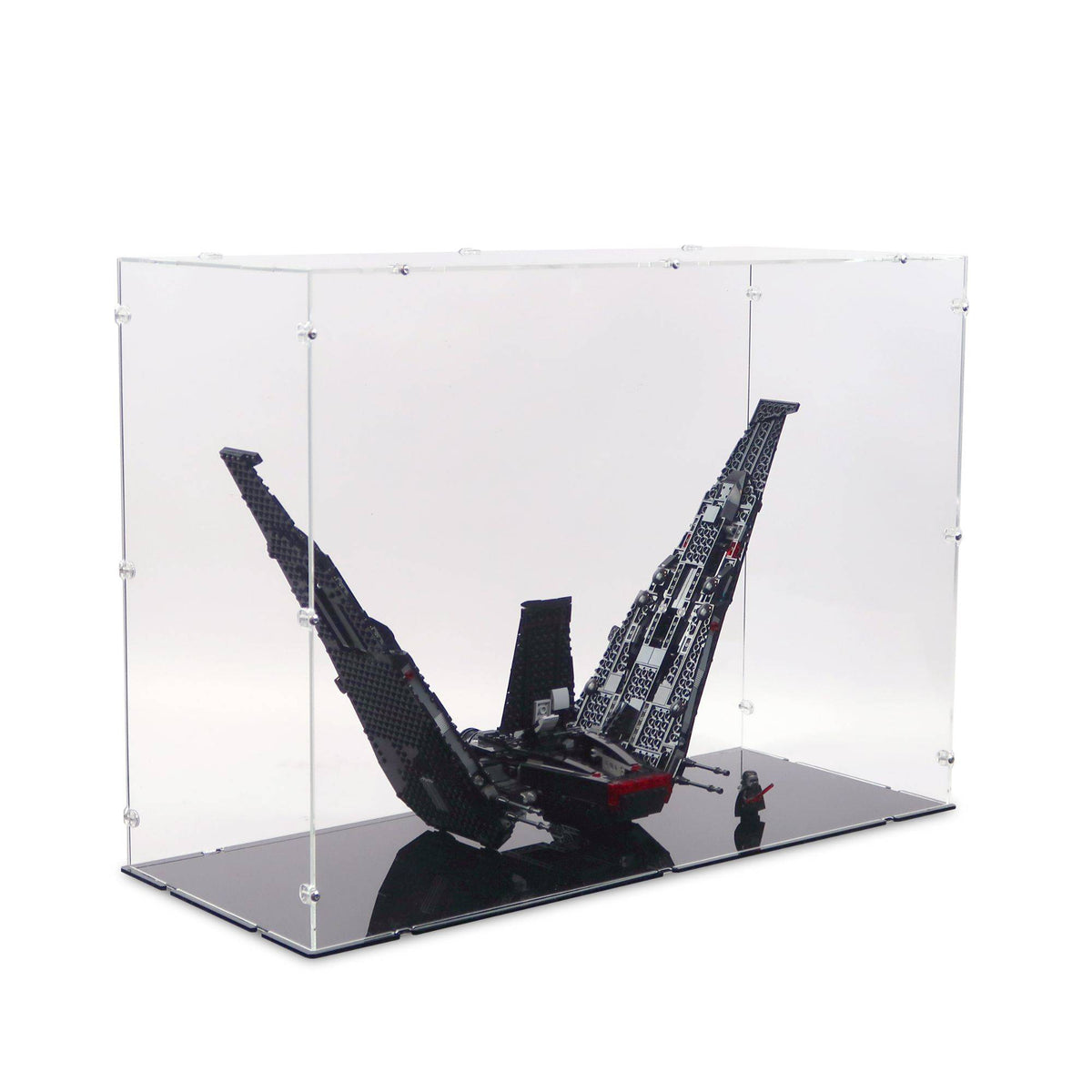 Kylo Ren's Shuttle Display Case & Stand for LEGO 75256