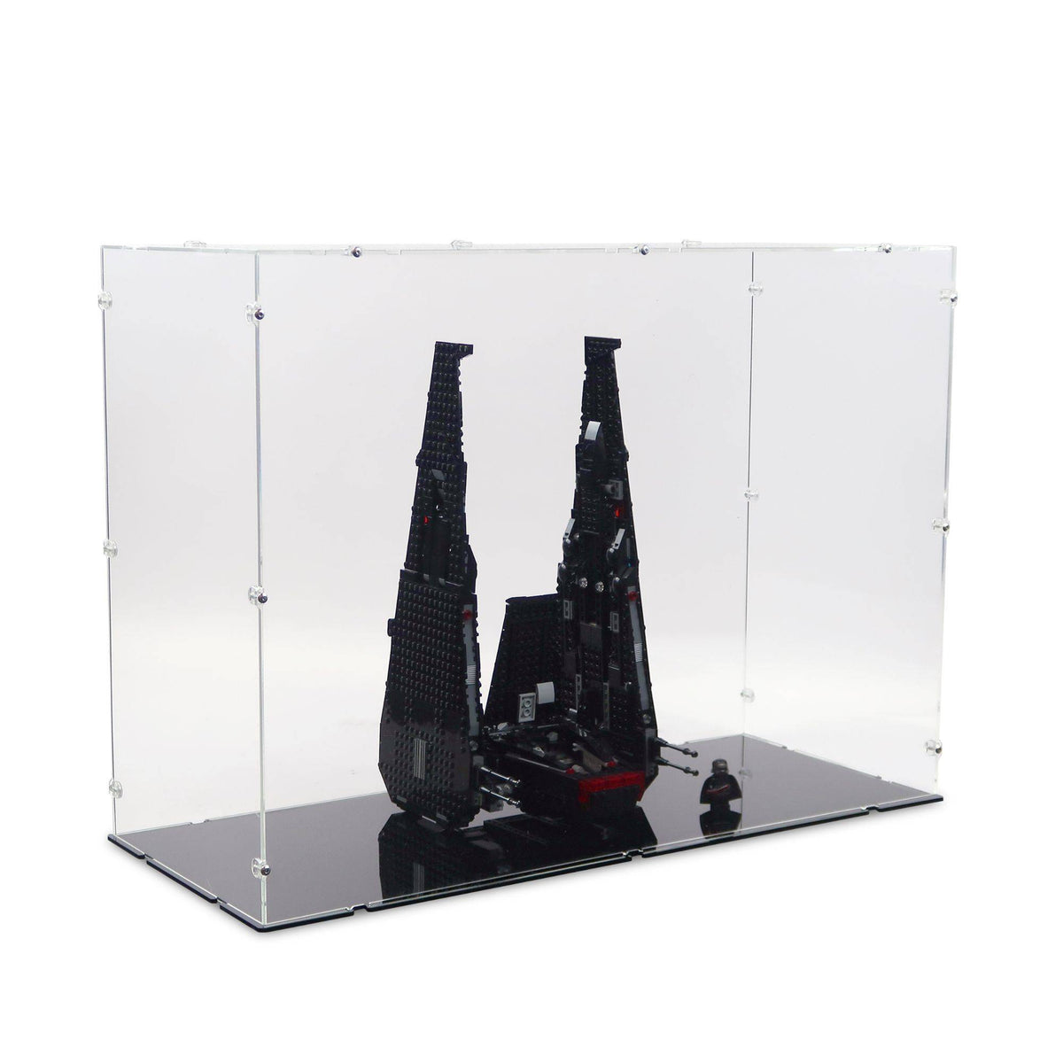 Kylo Ren's Shuttle Display Case & Stand for LEGO 75256
