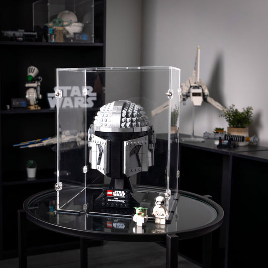 The Mandalorian Helmet Display Case for LEGO 75328