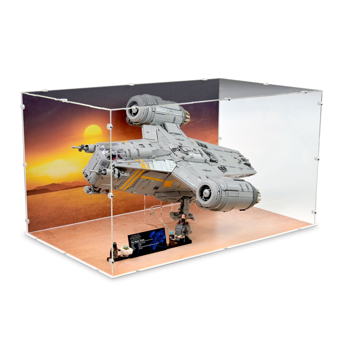 UCS The Razor Crest Display Case (with stand) for LEGO 75331