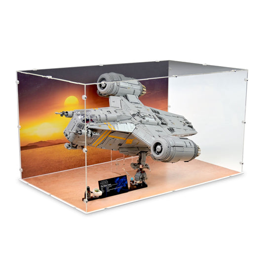 UCS The Razor Crest Display Case (with stand) for LEGO 75331