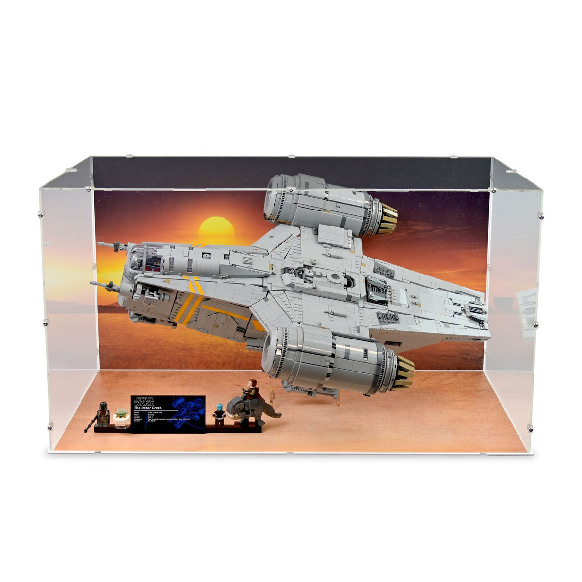 UCS The Razor Crest Display Case (with stand) for LEGO 75331