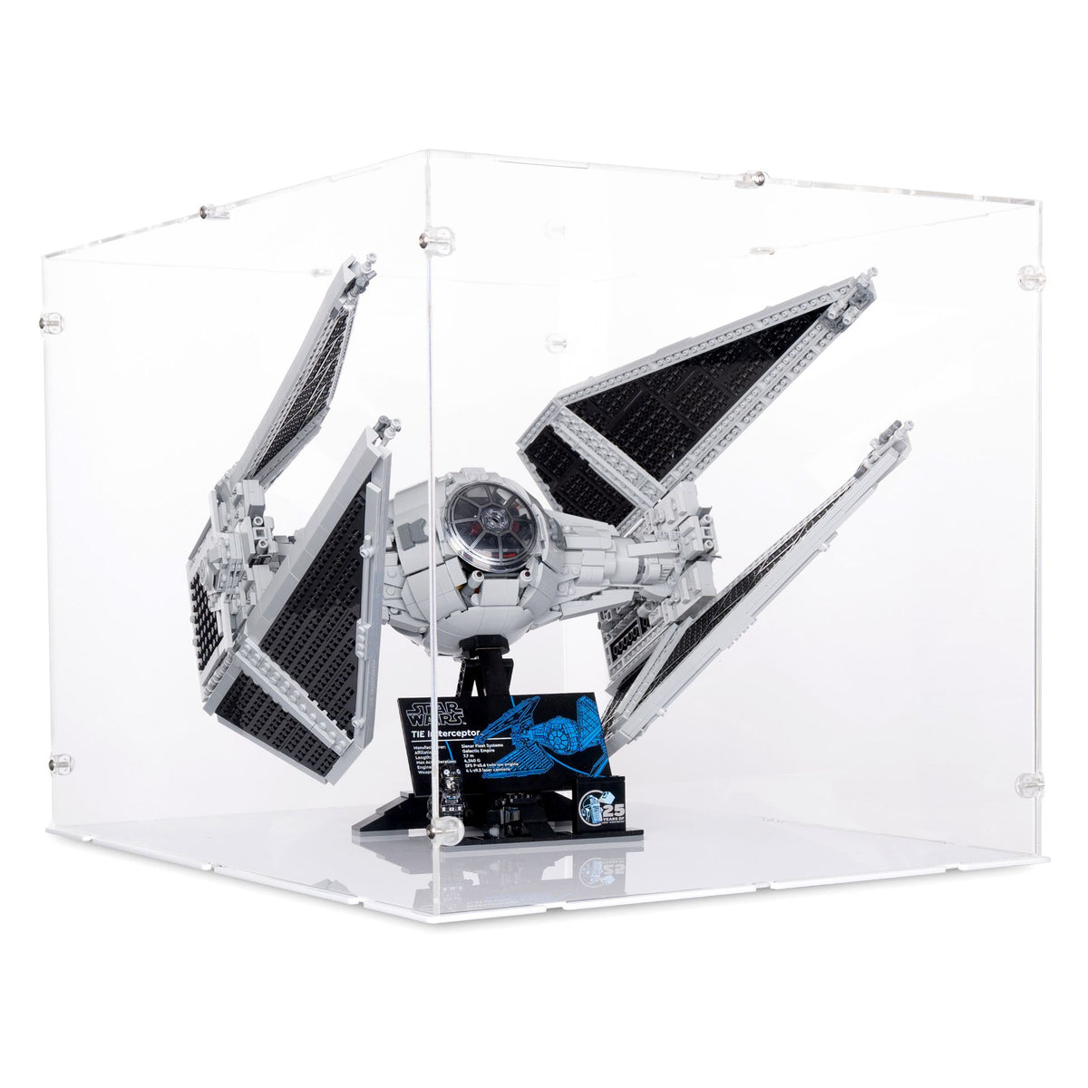 UCS TIE Interceptor Display Case for LEGO 75382