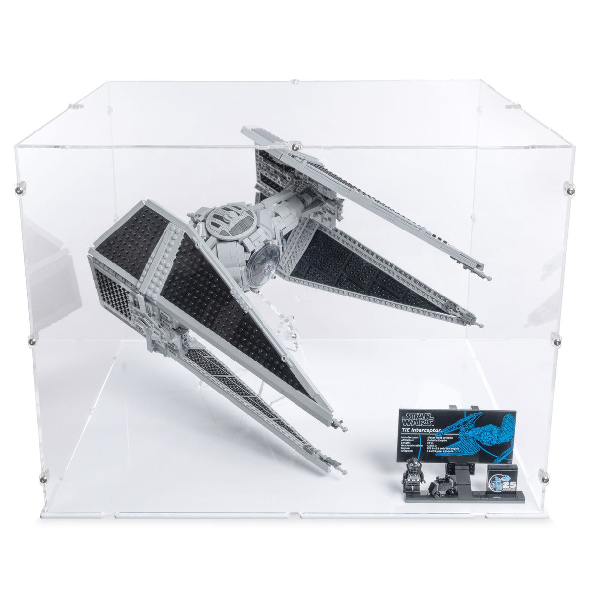 UCS TIE Interceptor XL Display Case & Stand for LEGO 75382