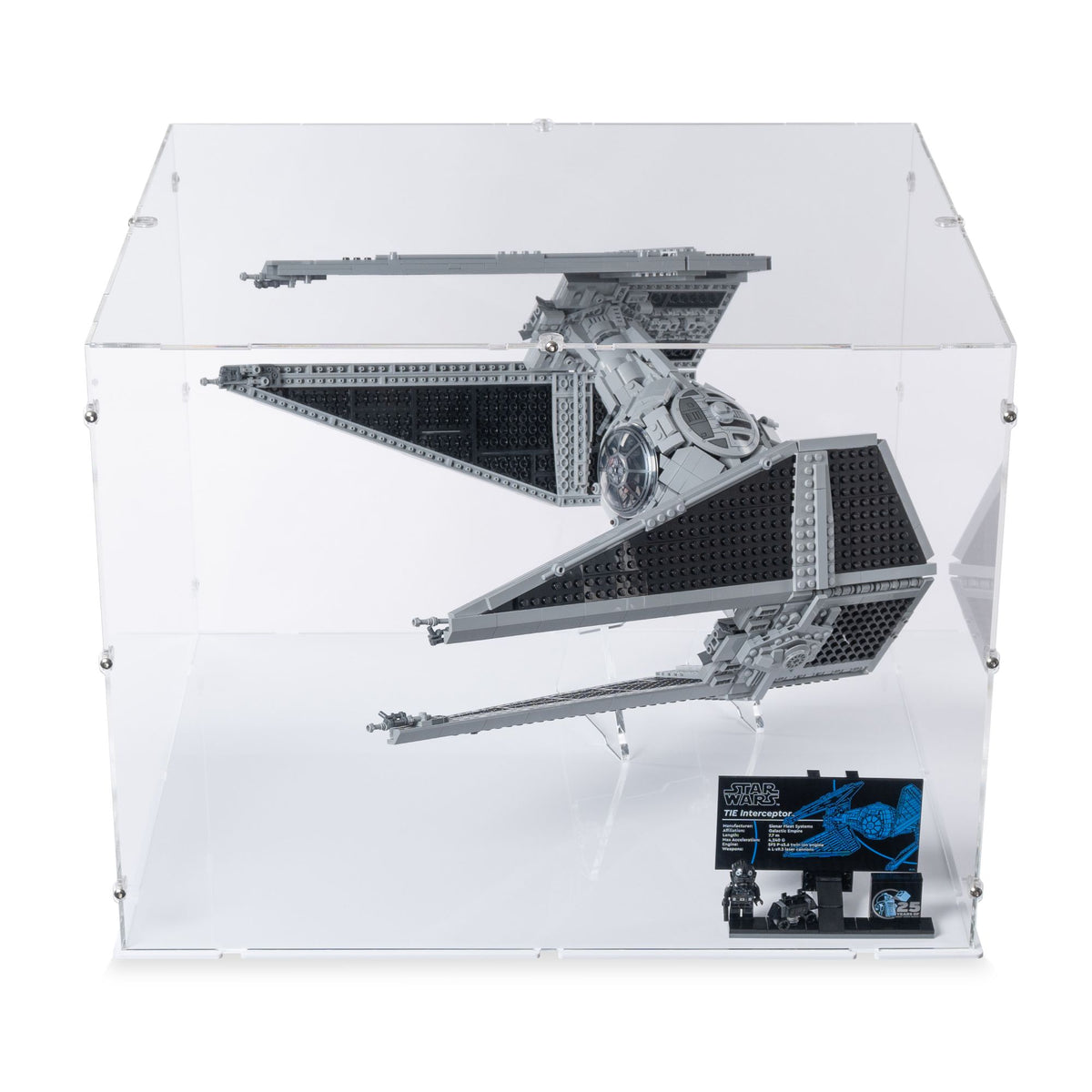 UCS TIE Interceptor XL Display Case & Stand for LEGO 75382