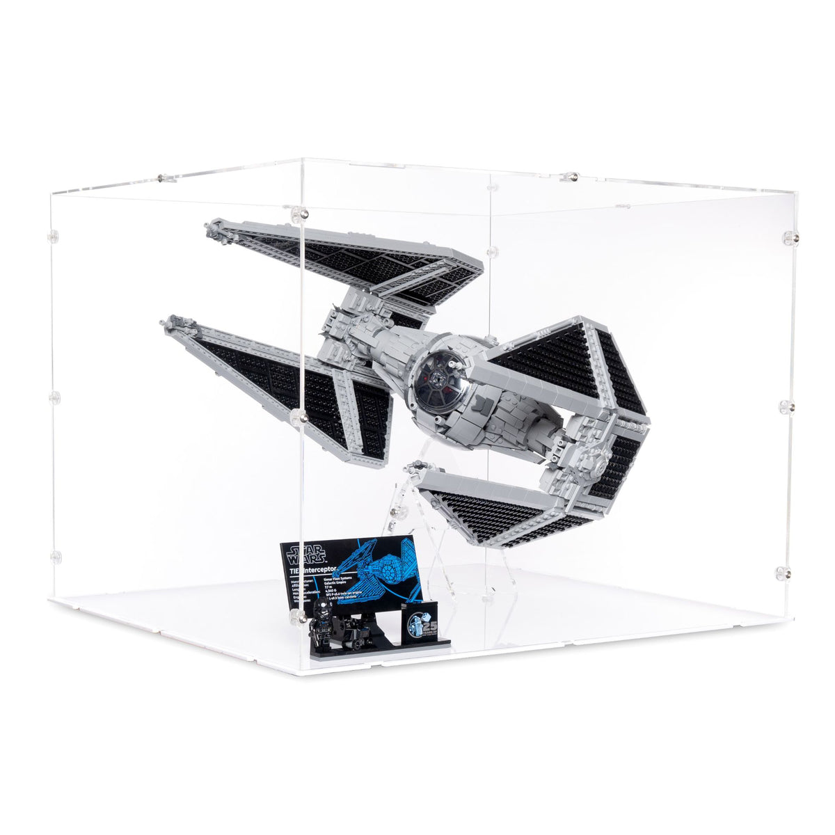 UCS TIE Interceptor XL Display Case & Stand for LEGO 75382