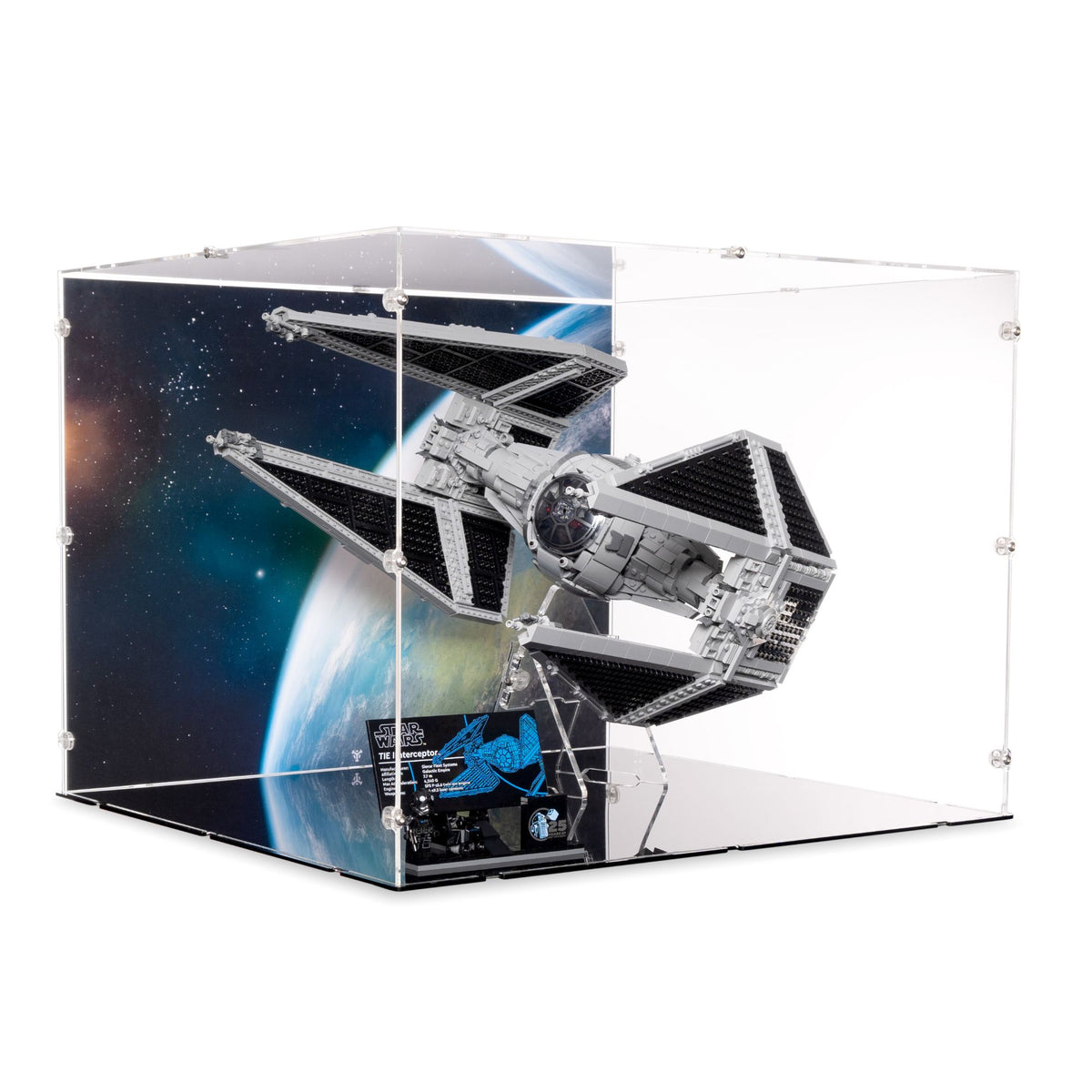 UCS TIE Interceptor XL Display Case & Stand for LEGO 75382