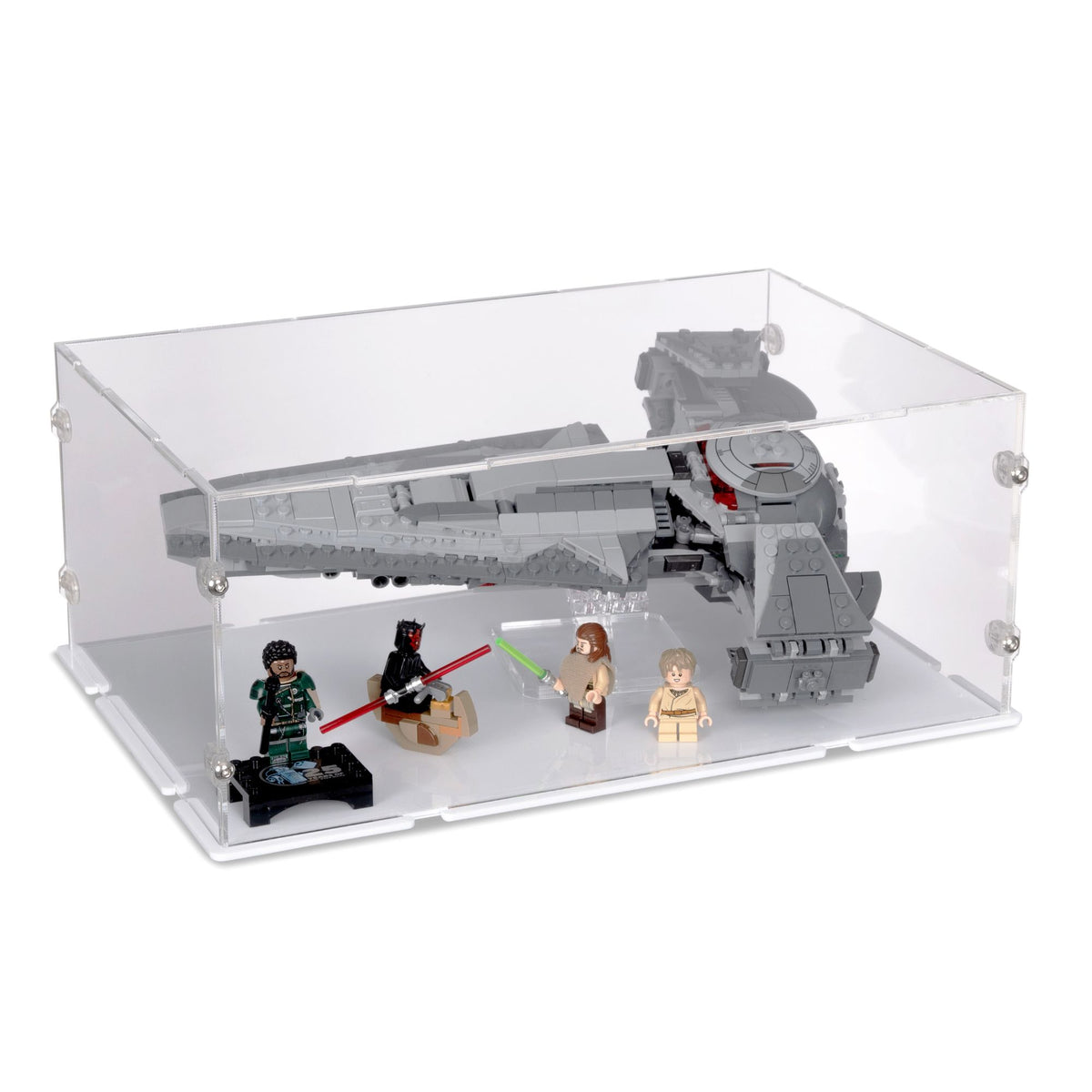 Darth Maul's Sith Infiltrator Display Case And Stand for LEGO 75383