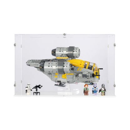 The Razor Crest XL Display Case & Stand for LEGO 75447