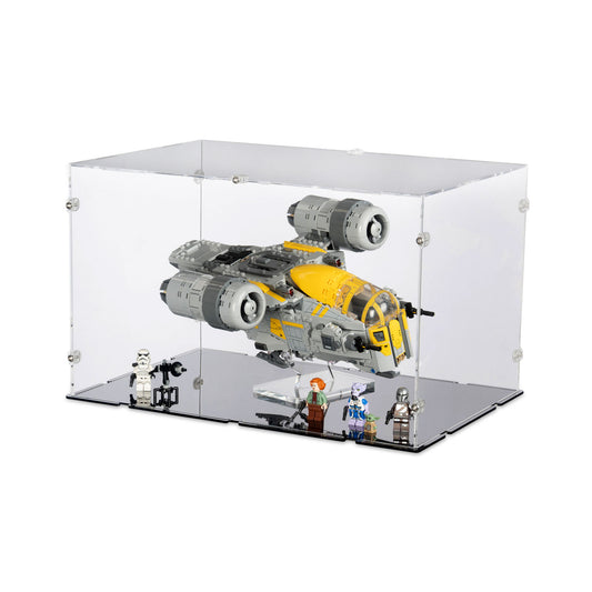 The Razor Crest XL Display Case & Stand for LEGO 75447