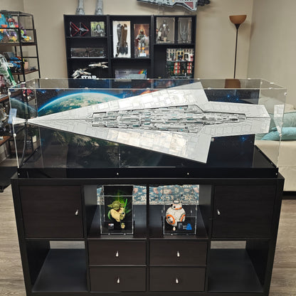 Special Edition Executor Super Star Destroyer Display Case and Stand for LEGO 75457 (Fits IKEA KALLAX)