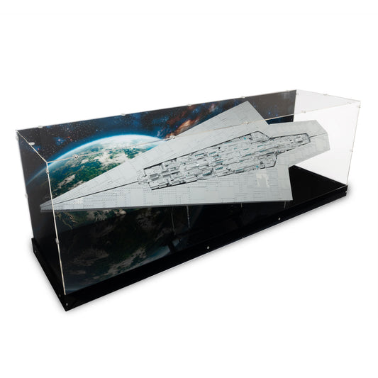 Special Edition Executor Super Star Destroyer Display Case and Stand for LEGO 75457 (Fits IKEA KALLAX)