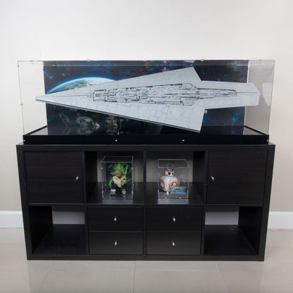 Special Edition Executor Super Star Destroyer Display Case and Stand for LEGO 75457 (Fits IKEA KALLAX)