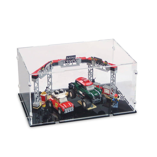 1967 Mini Cooper S Rally and 2018 MINI John Cooper Works Buggy Display Case for LEGO 75894