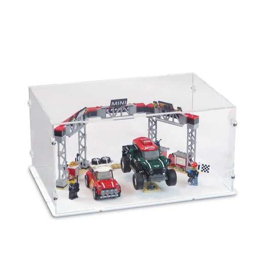 1967 Mini Cooper S Rally and 2018 MINI John Cooper Works Buggy Display Case for LEGO 75894
