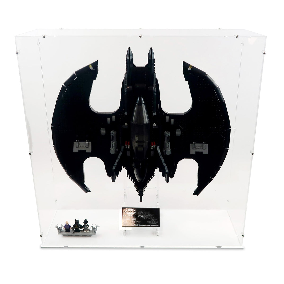 UCS 1989 Batwing (Vertical) Display Case & Stand for LEGO 76161