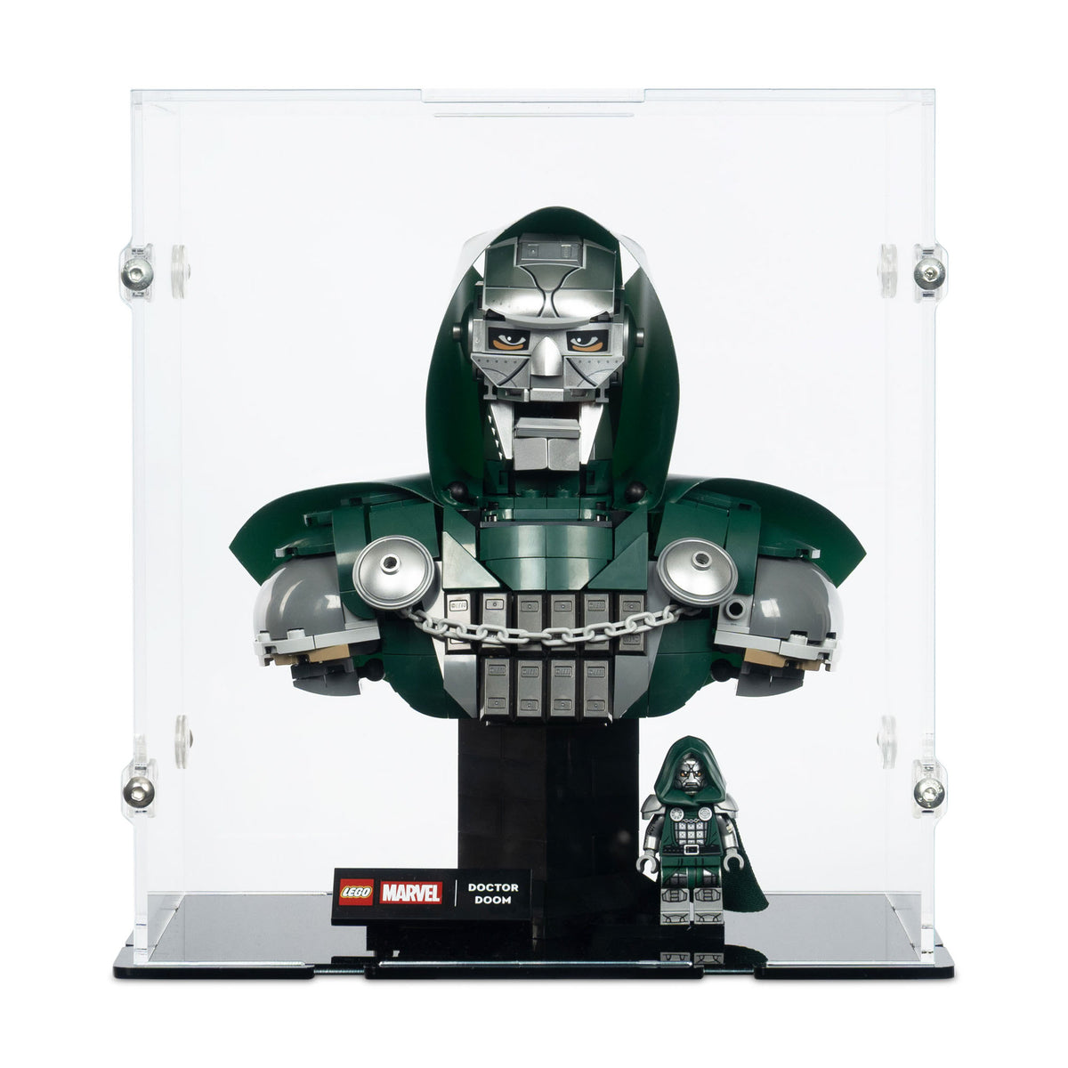 Doctor Doom Bust Display Case for LEGO 76345