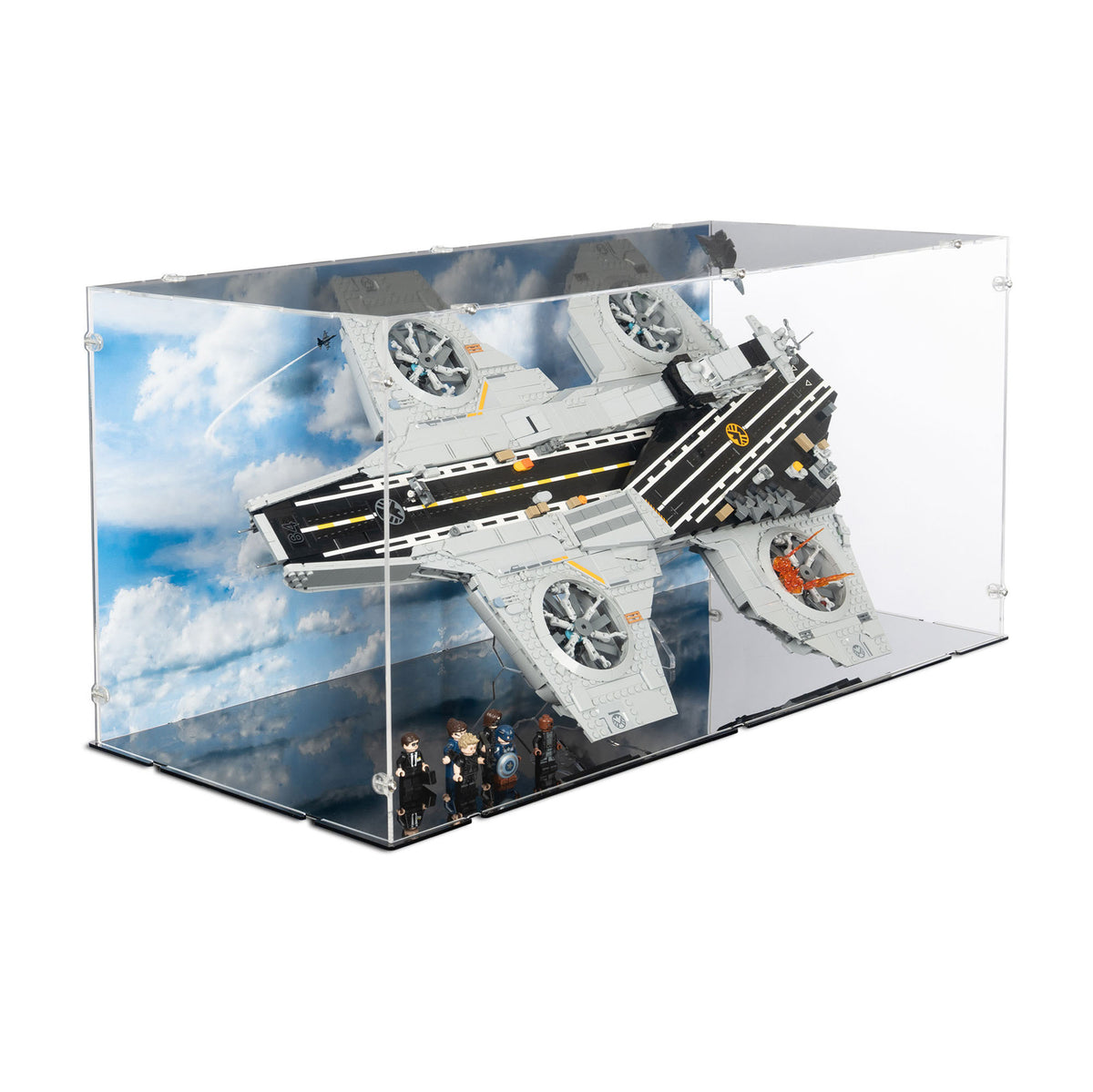 S.H.I.E.L.D. Helicarrier Display Case & Stand for LEGO 76354
