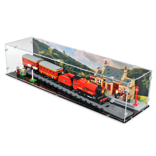 Hogwarts Express & Hogsmeade Station Display Case for LEGO 76423