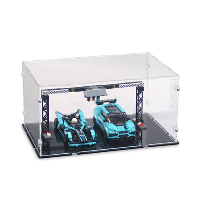 Formula E Panasonic Jaguar Racing GEN2 car & Jaguar I-PACE eTROPHY Display Case for LEGO 76898