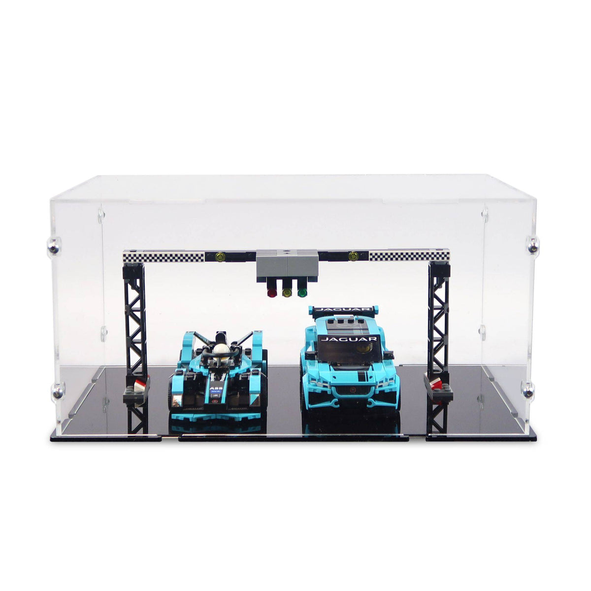 Formula E Panasonic Jaguar Racing GEN2 car & Jaguar I-PACE eTROPHY Display Case for LEGO 76898