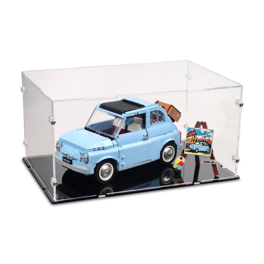 Blue Fiat 500 Display Case for LEGO 77942