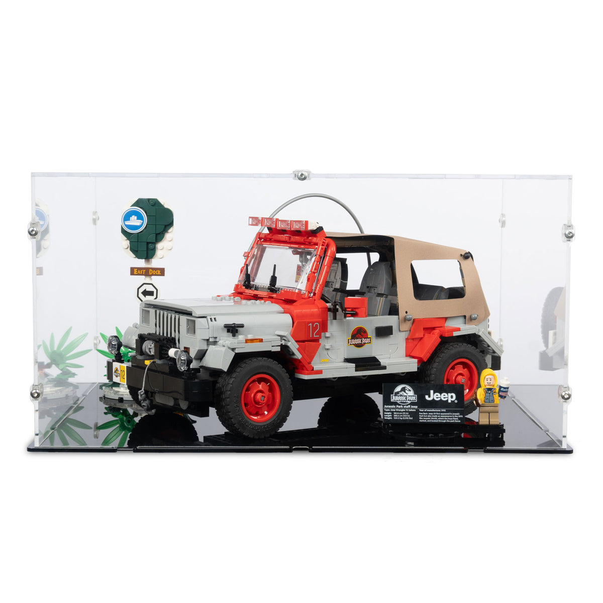 Jurassic Park Jeep Wrangler Display Case for LEGO 77984