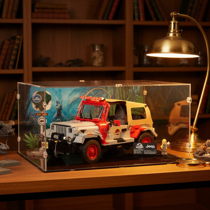 Jurassic Park Jeep Wrangler Display Case for LEGO 77984