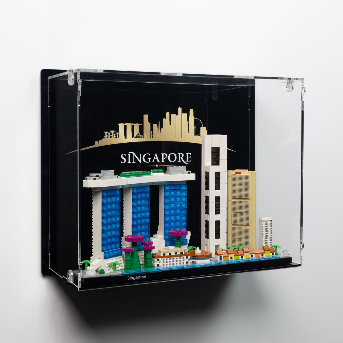 21057 Singapore Wall Mounted Display Case