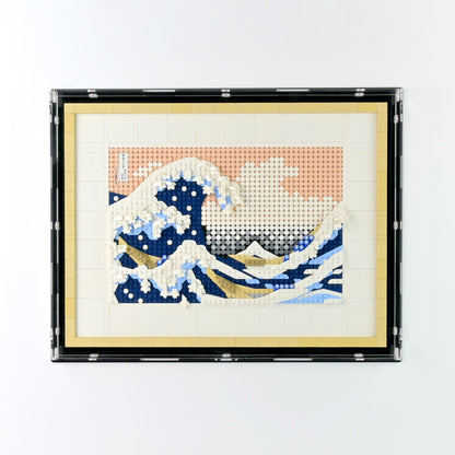 Hokusai Great Wave Wall Mounted Display Case for LEGO 31208