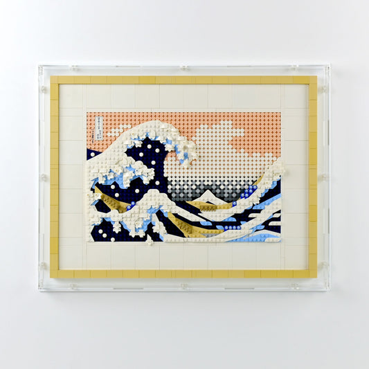 Hokusai Great Wave Wall Mounted Display Case for LEGO 31208