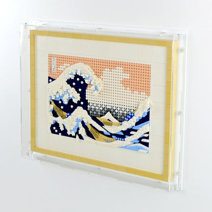 Hokusai Great Wave Wall Mounted Display Case for LEGO 31208