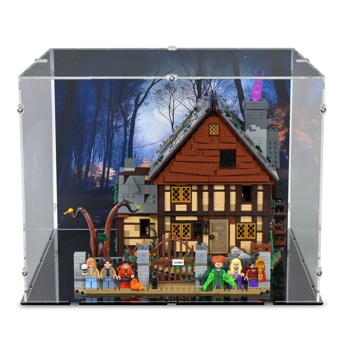 Disney Hocus Pocus The Sanderson Sisters' Cottage Display Case for LEGO 21341
