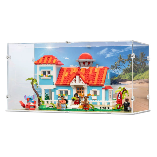 Disney Lilo and Stitch Beach House Display Case for LEGO 43268