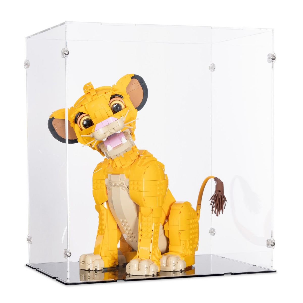 Young Simba the Lion King Display Case for LEGO 43247
