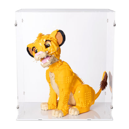 Young Simba the Lion King Display Case for LEGO 43247