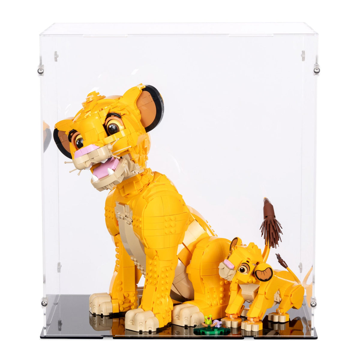 Young Simba the Lion King Display Case for LEGO 43247