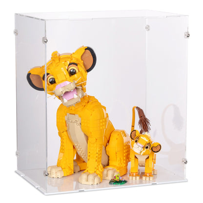 Young Simba the Lion King Display Case for LEGO 43247