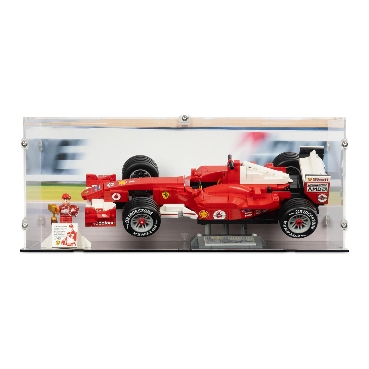 Ferrari F2004 & Michael Schumacher Display Case for LEGO 11375