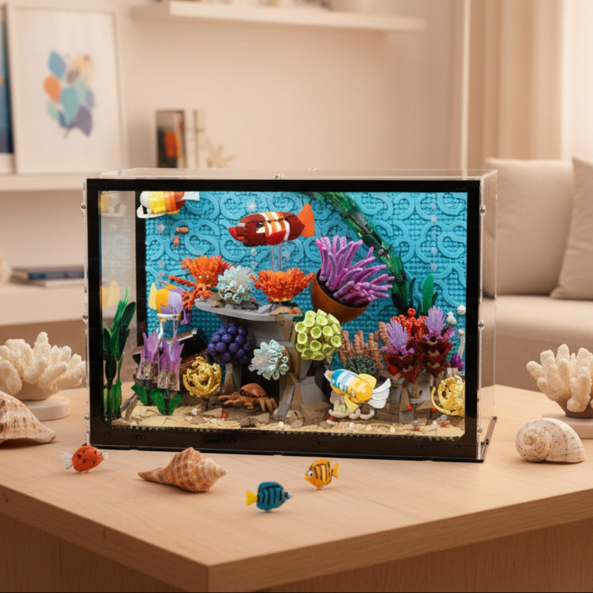 Tropical Aquarium Display Case for LEGO 10366