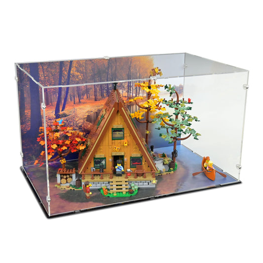 A-Frame Cabin Display Case for LEGO 21338