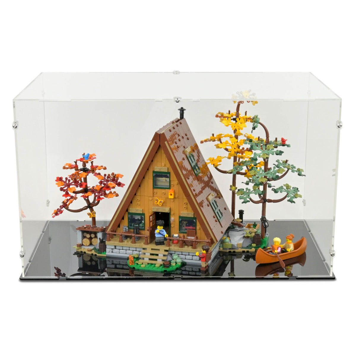A-Frame Cabin Display Case for LEGO 21338